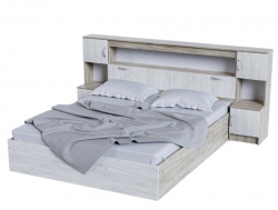 Кровать с закроватным модулем Басса КР 552 Крафт
