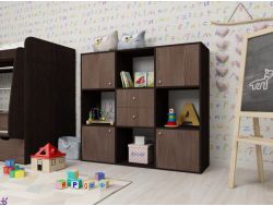 Стеллаж Джери венге-бодего