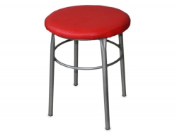 Табурет круглый ДХ-10 цвет красный