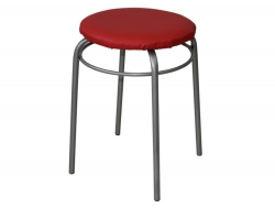 Табурет круглый с кольцом ДХ-11 цвет красный