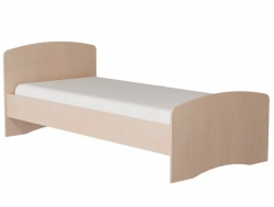 Кровать-4 одинарная с 2-мя фигурными спинками Млечный дуб