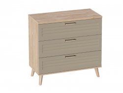 Комод 3 ящика Гавана Светло-серый