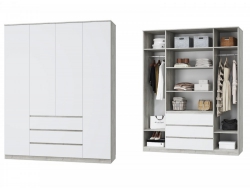 Шкаф для одежды четырехдверный Лори дуб серый