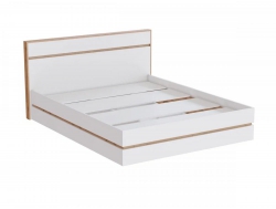 Кровать 1600 мм МС Аркон Белый/Дуб Вотан
