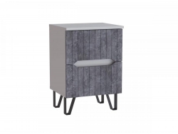 Тумба прикроватная МС Ливерпуль Белый/Бетон Темный