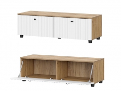 Тумба телевидеоаппаратура со створками Милан Белый матовый