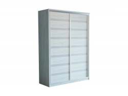 Шкаф-купе ПШ-2.9 1500 вставка МДФ/стекло Дуб крафт белый