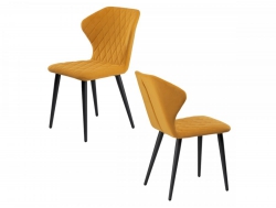 Стул Йорк Велюр DREAM yellow (горчица)