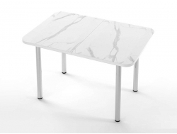 Стол раздвижной Фаворит В1 пластик мрамор белый/хром