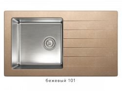 Кухонная мойка Tolero twist TTS-860 Бежевый 101