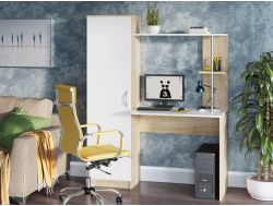 Компьютерный стол Стенли дуб сонома-белый