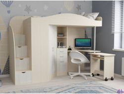 Кровать-чердак Юниор-4 дуб-винтерберг